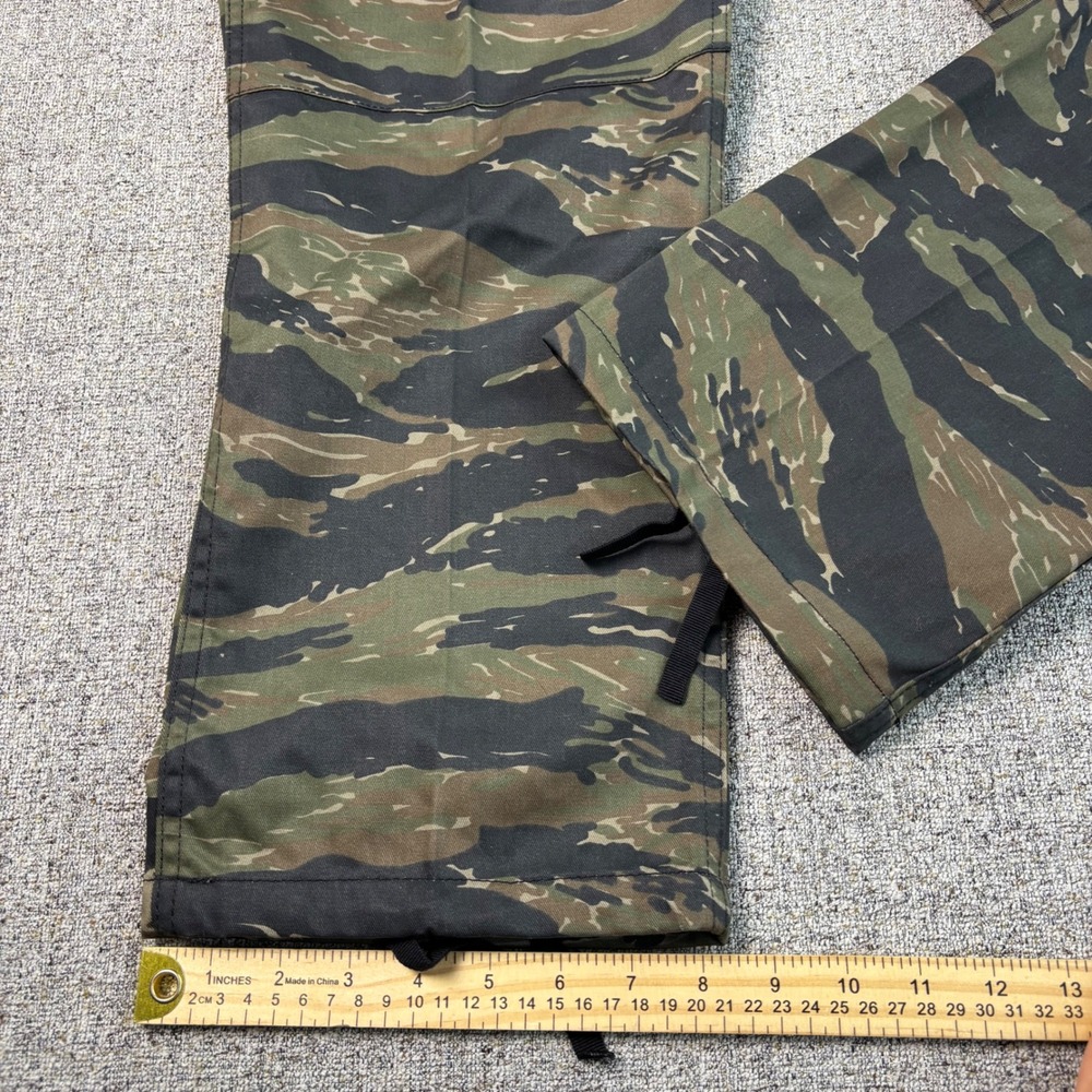 Vintage Tiger Stripe Camo Cargo Pants Mens Medium 31-35 Waist Military Vietnam - Picture 7 of 7